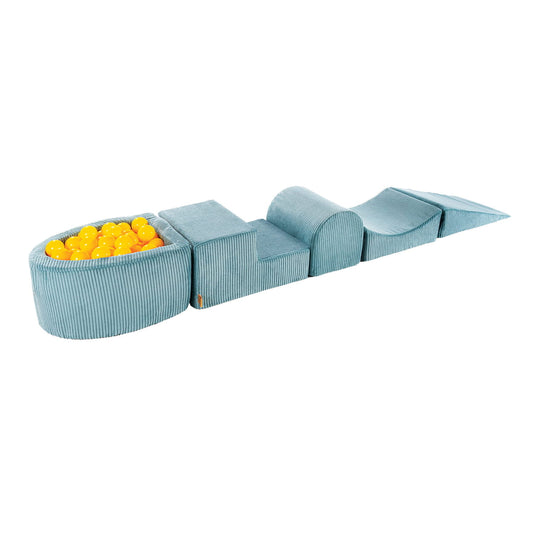MeowBaby® Speelset met Kleine Ballenbak – Turquoise & Geel