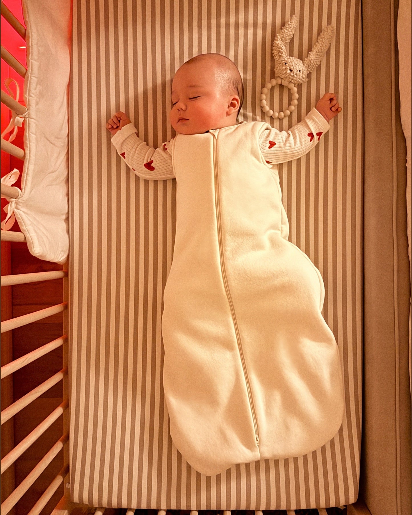 Baby Sleeping Bag 2.5 TOG – White, 6–24 Months