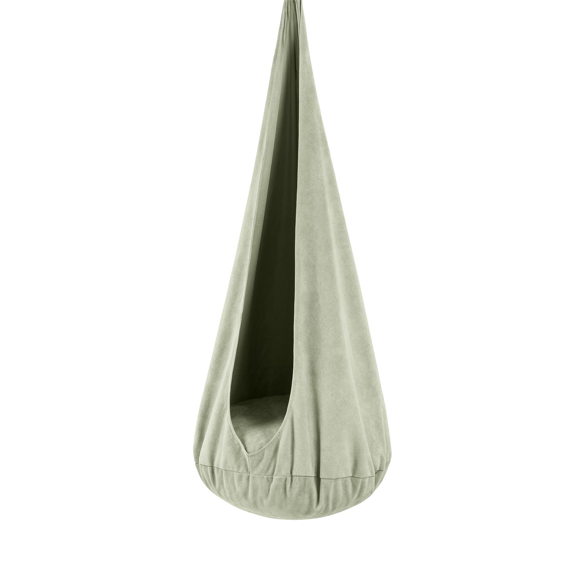 Bees & Blooms Cocoon Swing kinder hangstoel in Sage Meadow Green corduroy met rond zitkussen