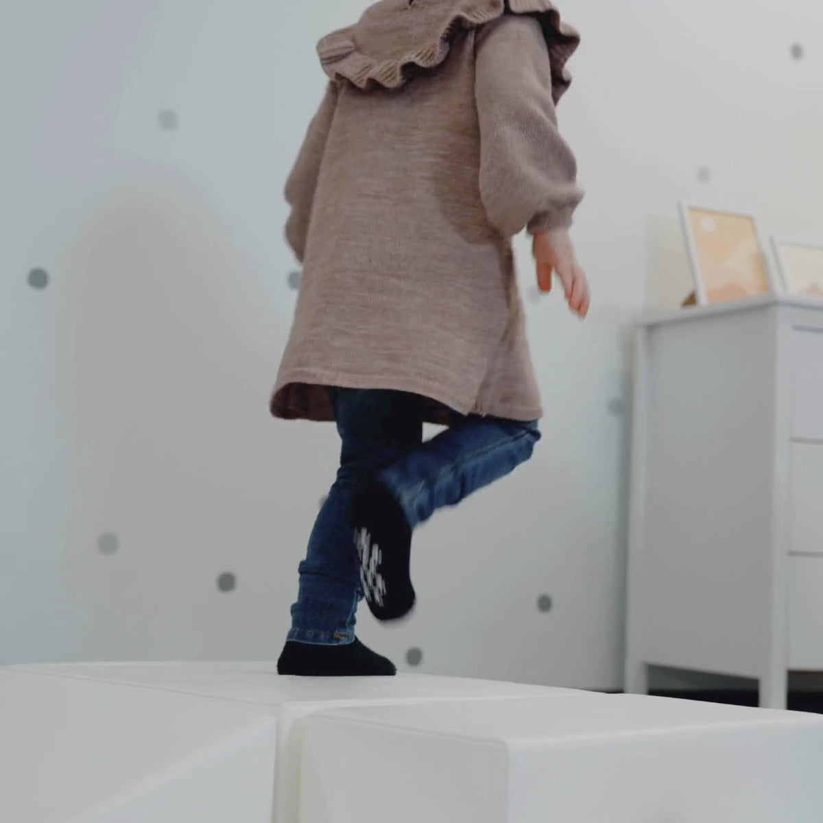 Soft Play 5 Foam Block Set - White Corner Climber
