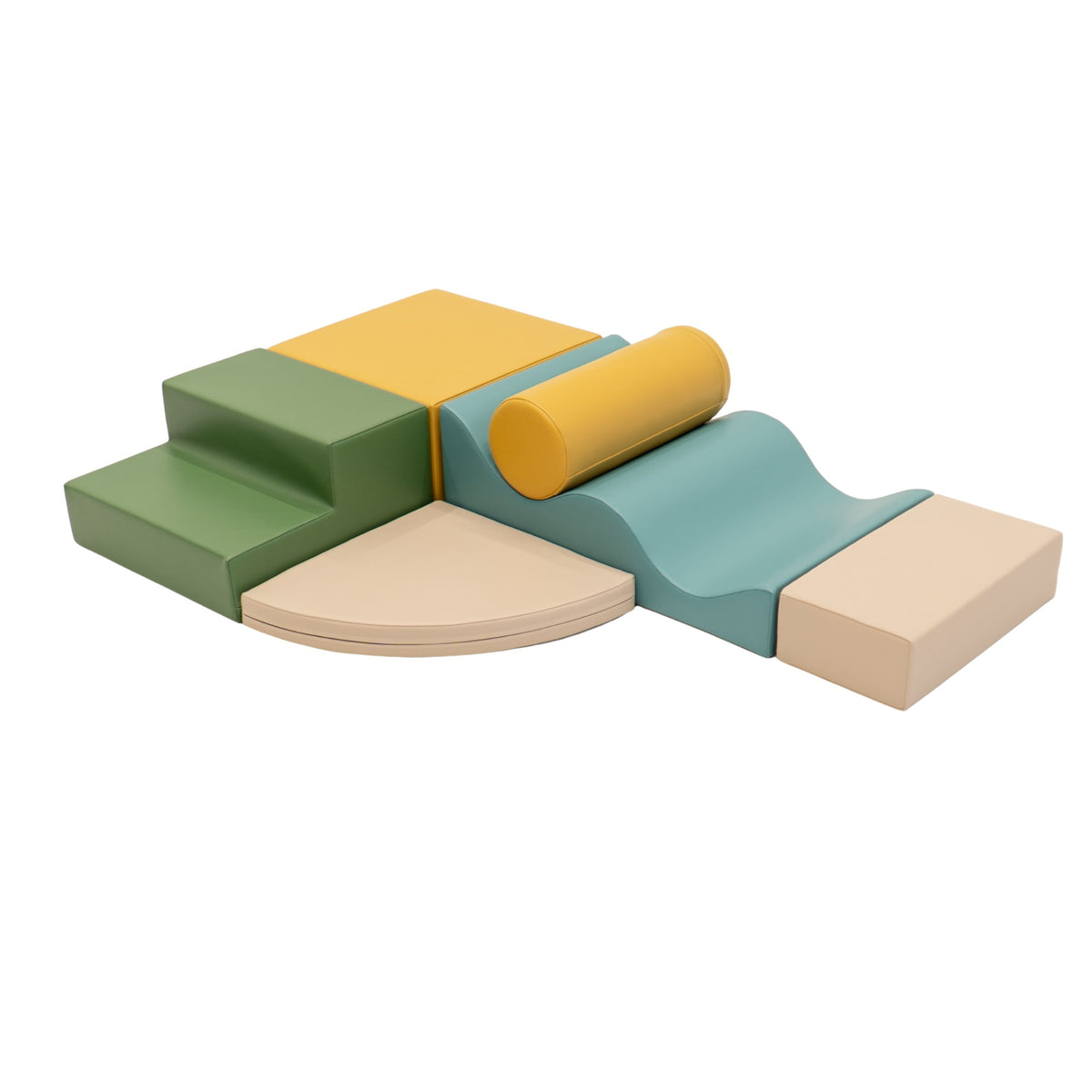 IGLU Soft Play 6 Foam Block Set Pastel Turquoise Explorer zachte klim- en speelset met foam speelblokken