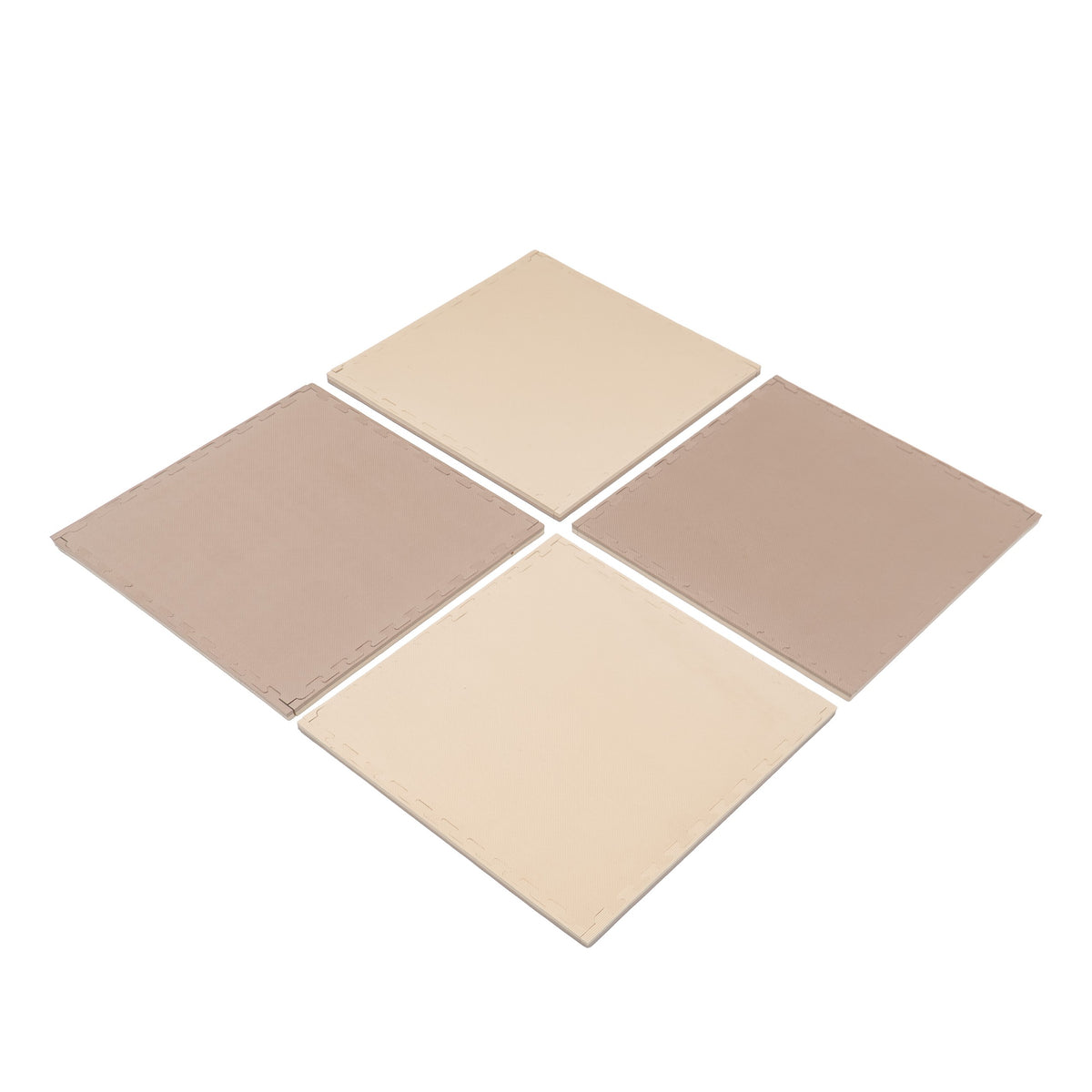 IGLU grote foam puzzelmat beige donker beige zachte EVA speelmat 180 x 180 cm voor kinderen