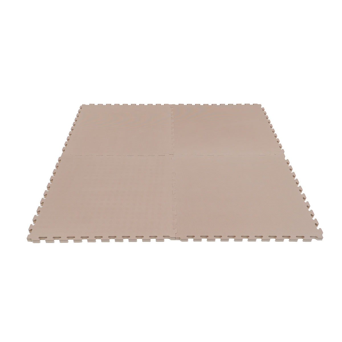 Large Foam Puzzle Mats - Beige / Dark Beige