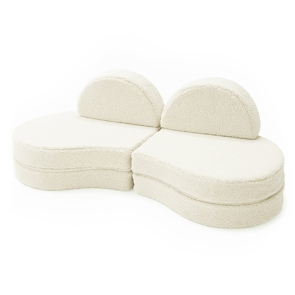 MeowBaby® Modular Sofa Coccolo for Kids – 6 Piece, Bearly Cream