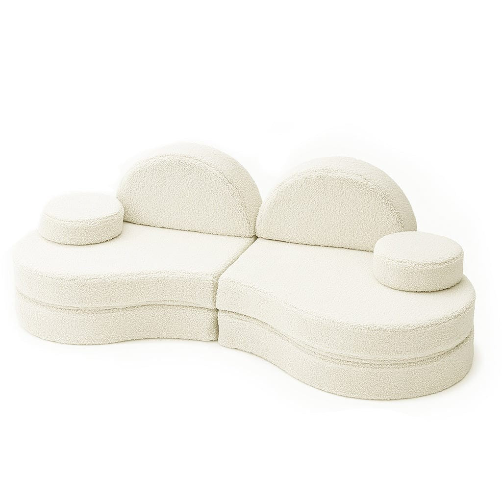 MeowBaby Coccolo speelbank Bearly crème met 6 modulaire teddy elementen voor kinderen