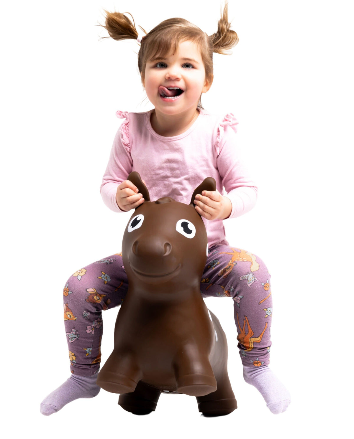 Gerardo's Toys My First JUMPY Bruin Paard springdier voor kinderen vanaf 12 maanden