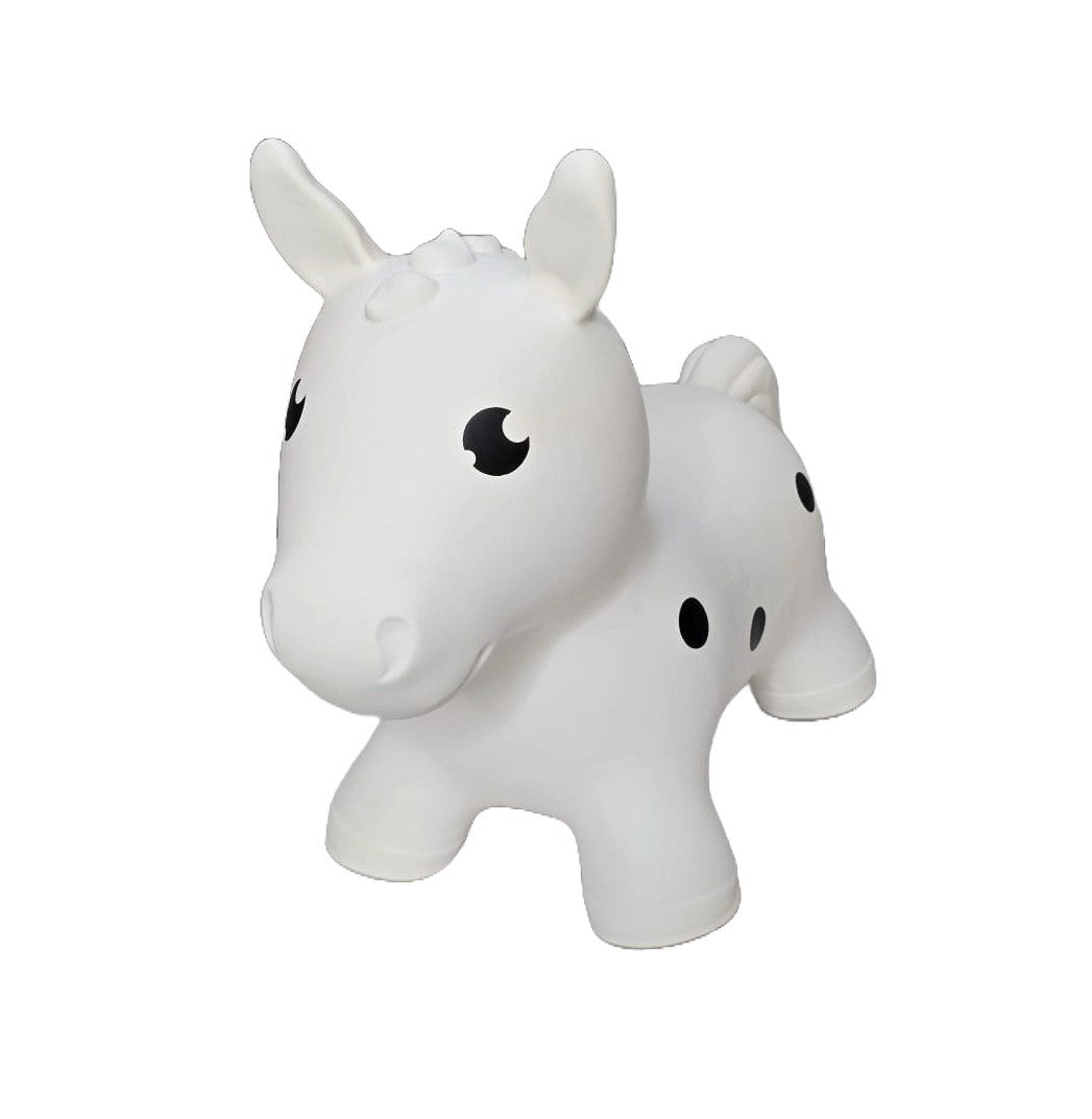 Gerardo's Toys My First JUMPY Wit Paard springdier voor kinderen vanaf 12 maanden