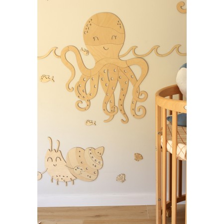 Wooden Wall Decoration - Octopus