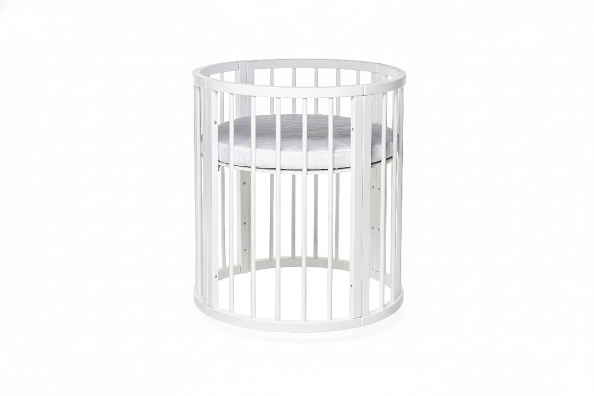 Round Baby Crib OLIN - White