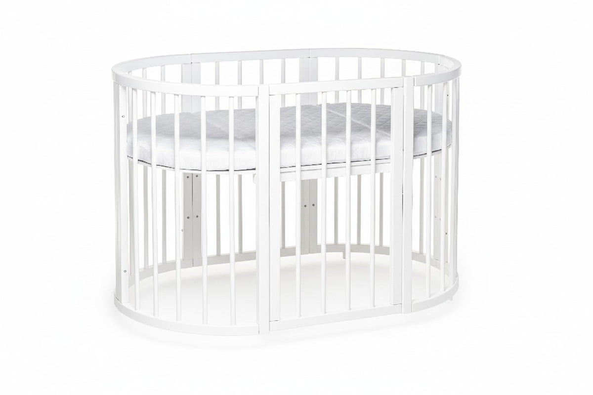 Round Baby Crib OLIN - White