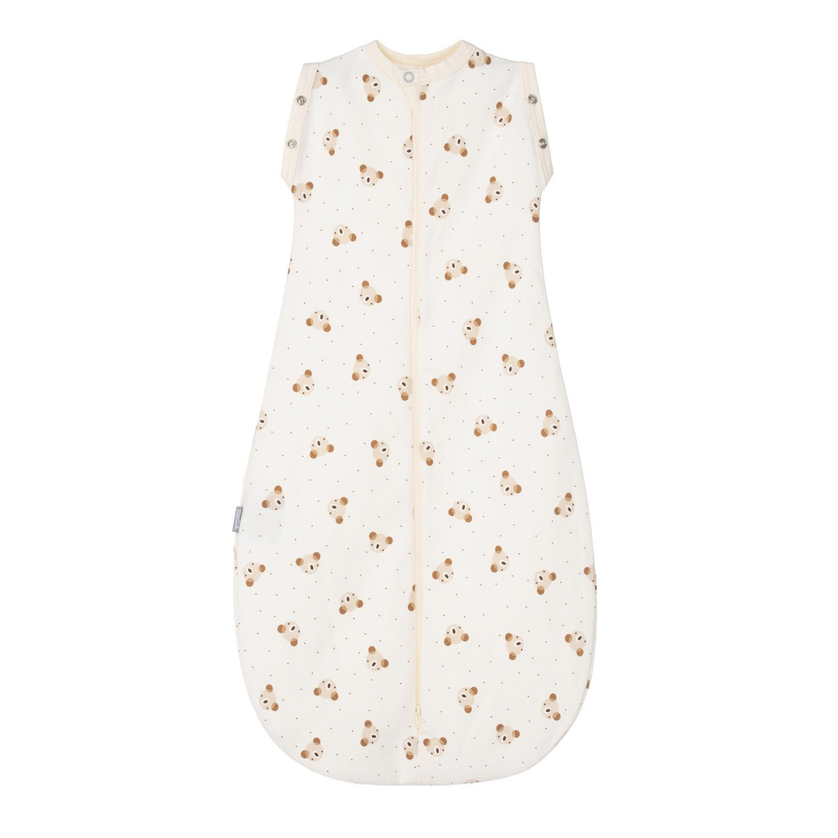 Beige witte 2-in-1 inbakerslaapzak 0.5 TOG voor baby's van 0 tot 6 maanden