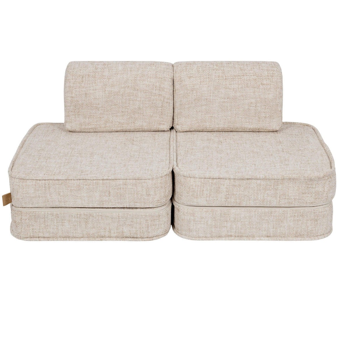 MeowBaby Tangle speelbank Marshmallow Beige met zes modulaire speelelementen voor kinderen