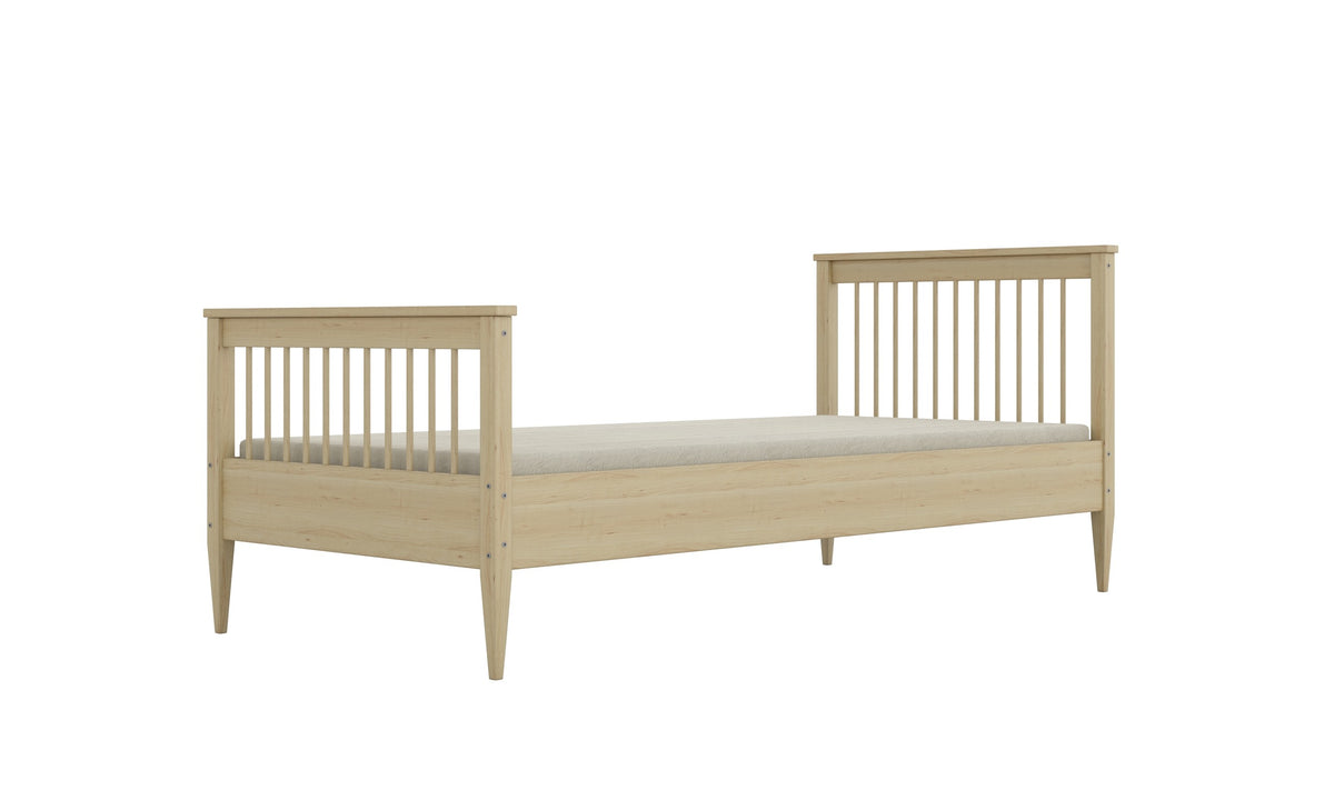 EMILIA kinderbed van massief grenenhout met minimalistisch bedframe en berkenhouten lattenbodem