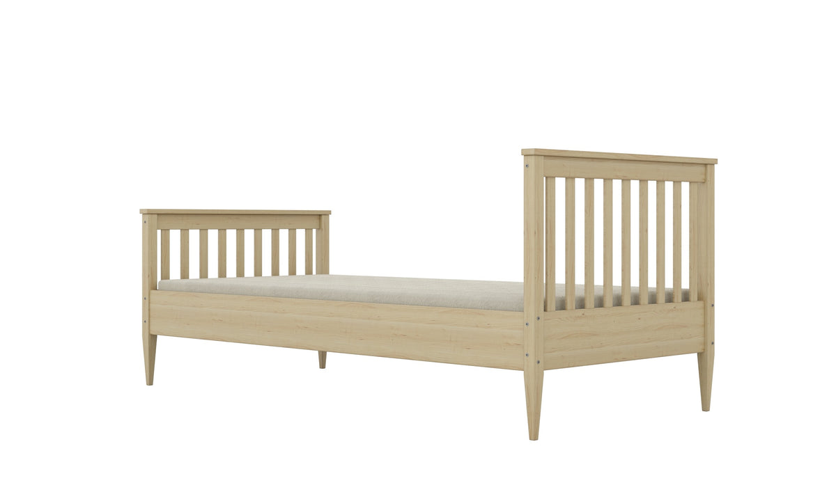 EMILIA kinderbed van massief grenenhout met minimalistisch bedframe en berkenhouten lattenbodem