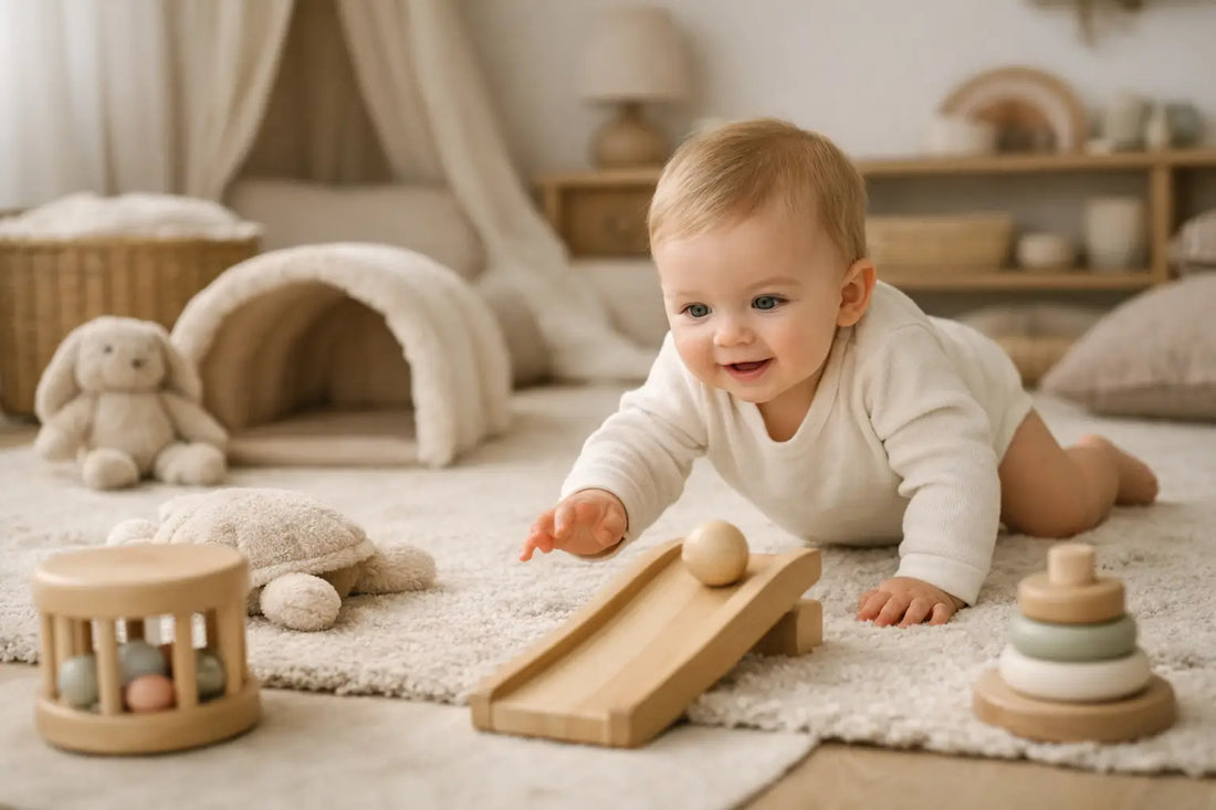 Welk speelgoed stimuleert kruipen bij baby's?