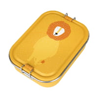Trixie Baby grote RVS broodtrommel Mr. Lion met leeuwendesign en verdeler voor lunch en snacks van kinderen