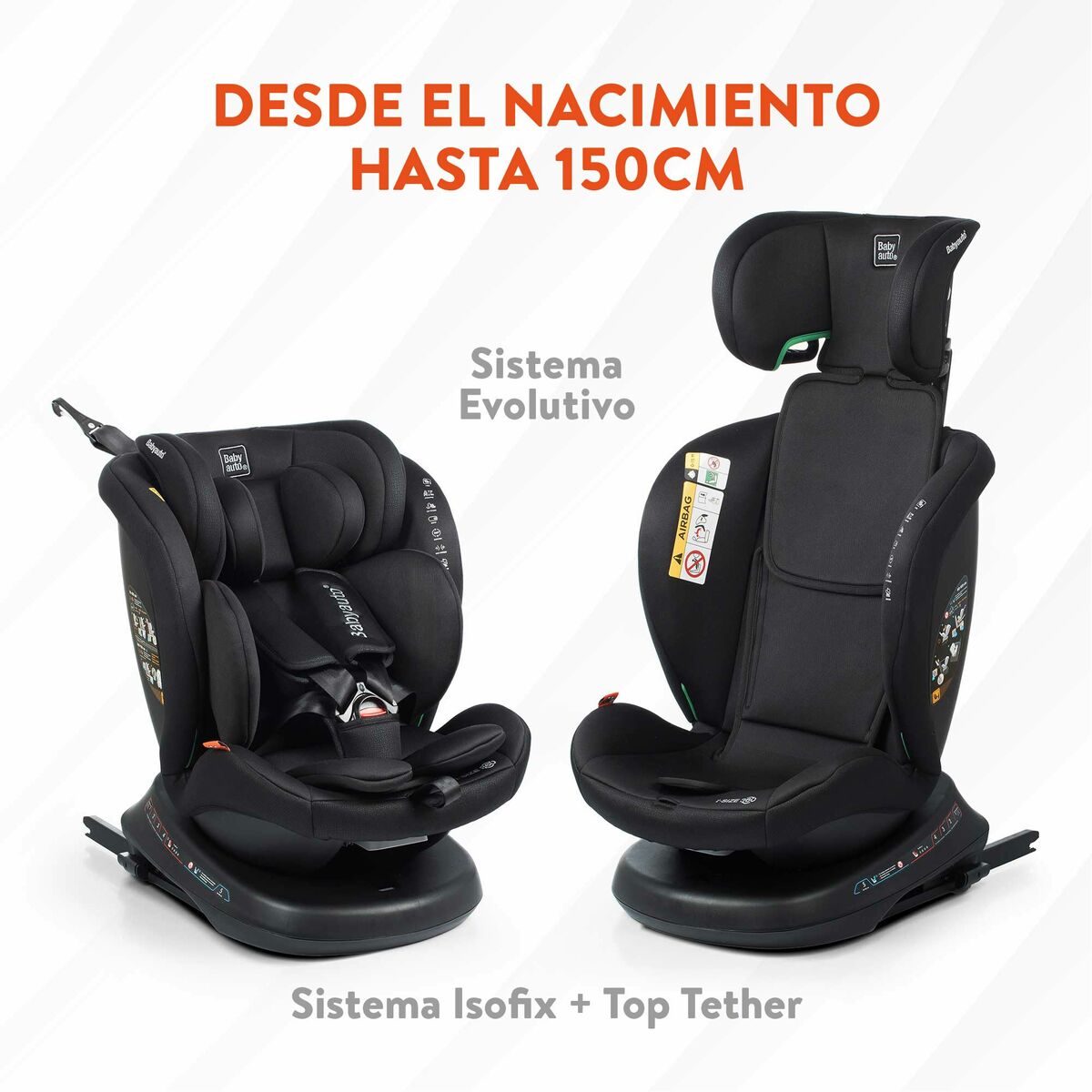 Babyauto Autostoeltje Babyauto Rodia Grijs 0 (De 0 A 10 Kilos) I (9 - 18 Kg) Ii (15-25 Kg) Iii (22 - 36 Kg) Kinderen Ece R129/04