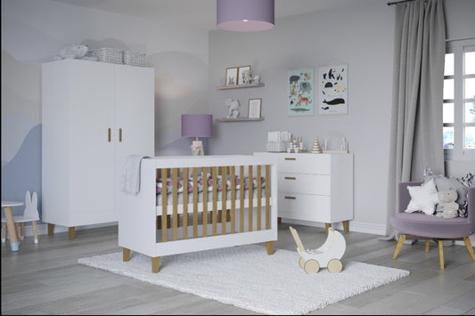 Complete Kinderkamer – Ledikant, Kledingkast, Boekenkast en Ladekast