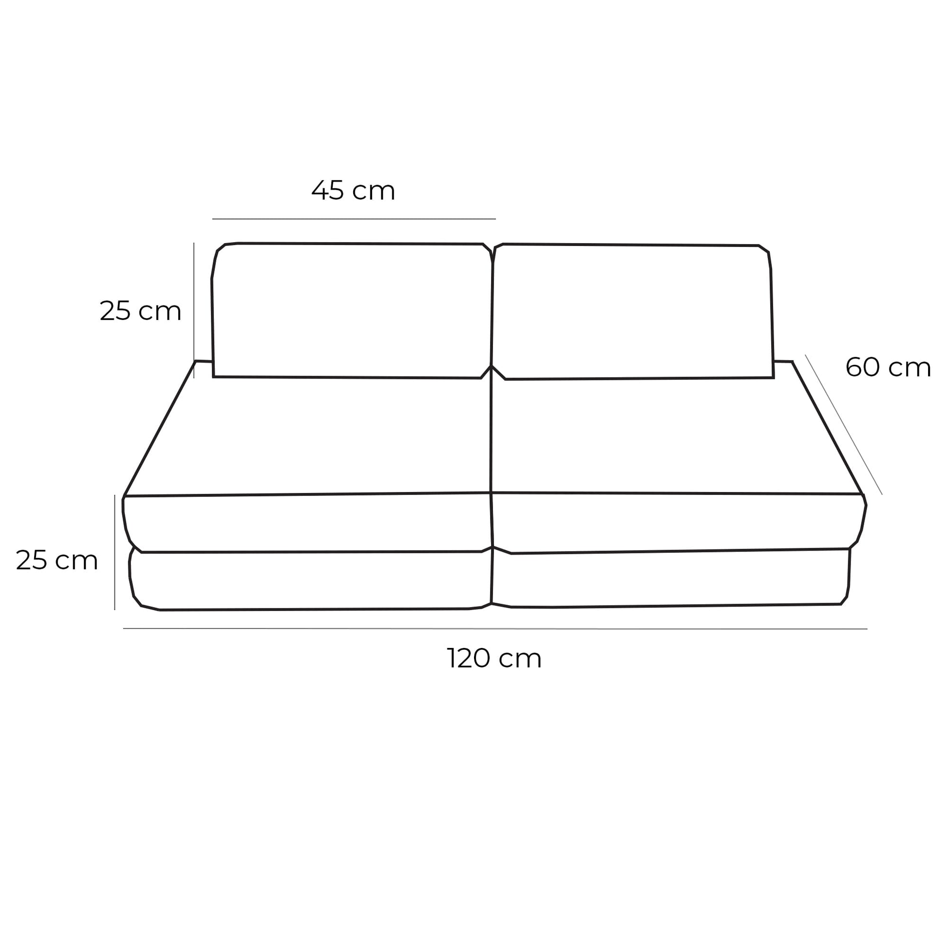 Small Modular Sofa for Kids - Slimcord Taupe