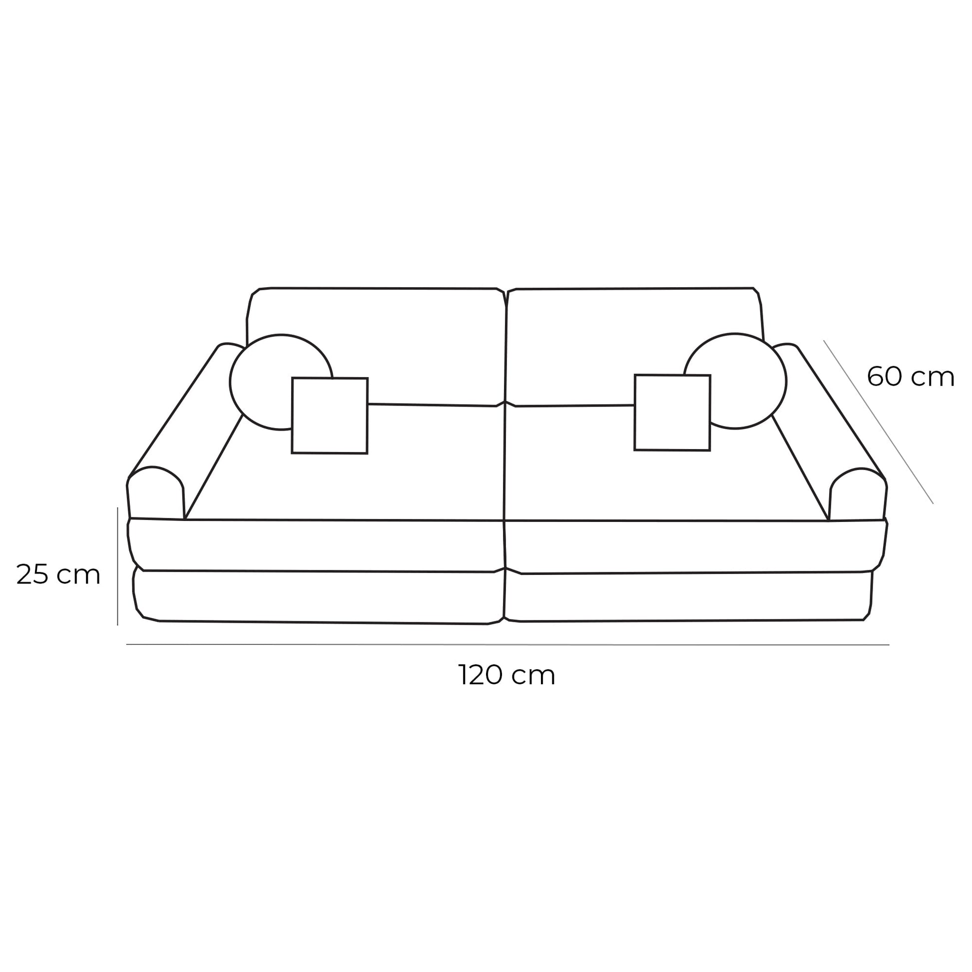 Medium Modular Sofa for Kids - Slimcord Lavender