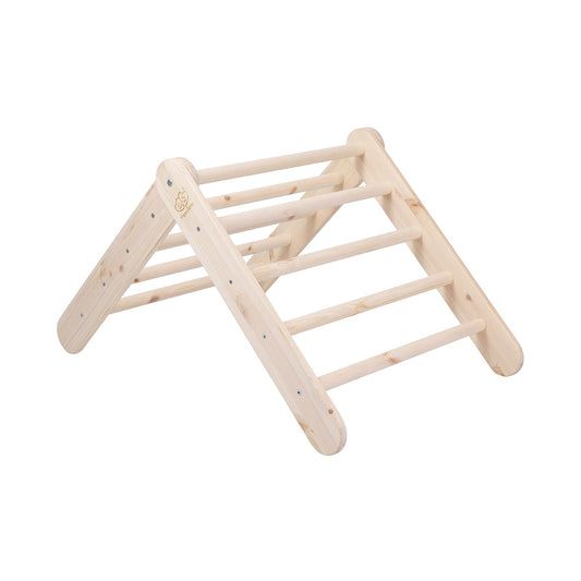 MeowBaby houten Pikler klimdriehoek van natuurlijk hout voor Montessori speelplezier