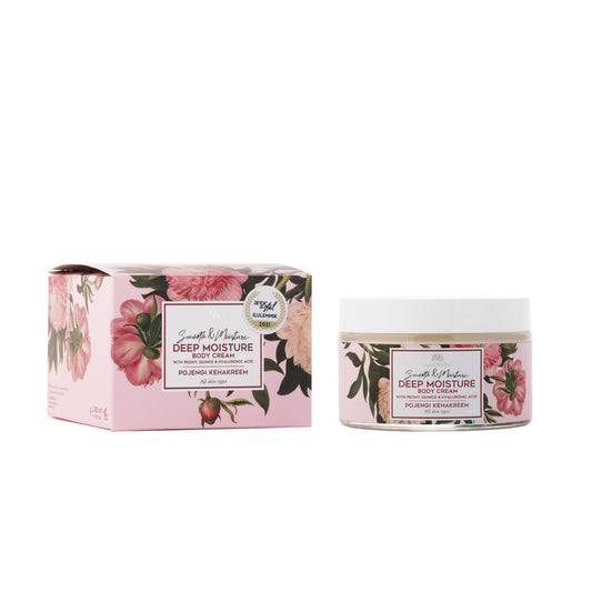 Pioenroos bodycrème van 350 ml met kweepeerextract hyaluronzuur en plantaardige oliën