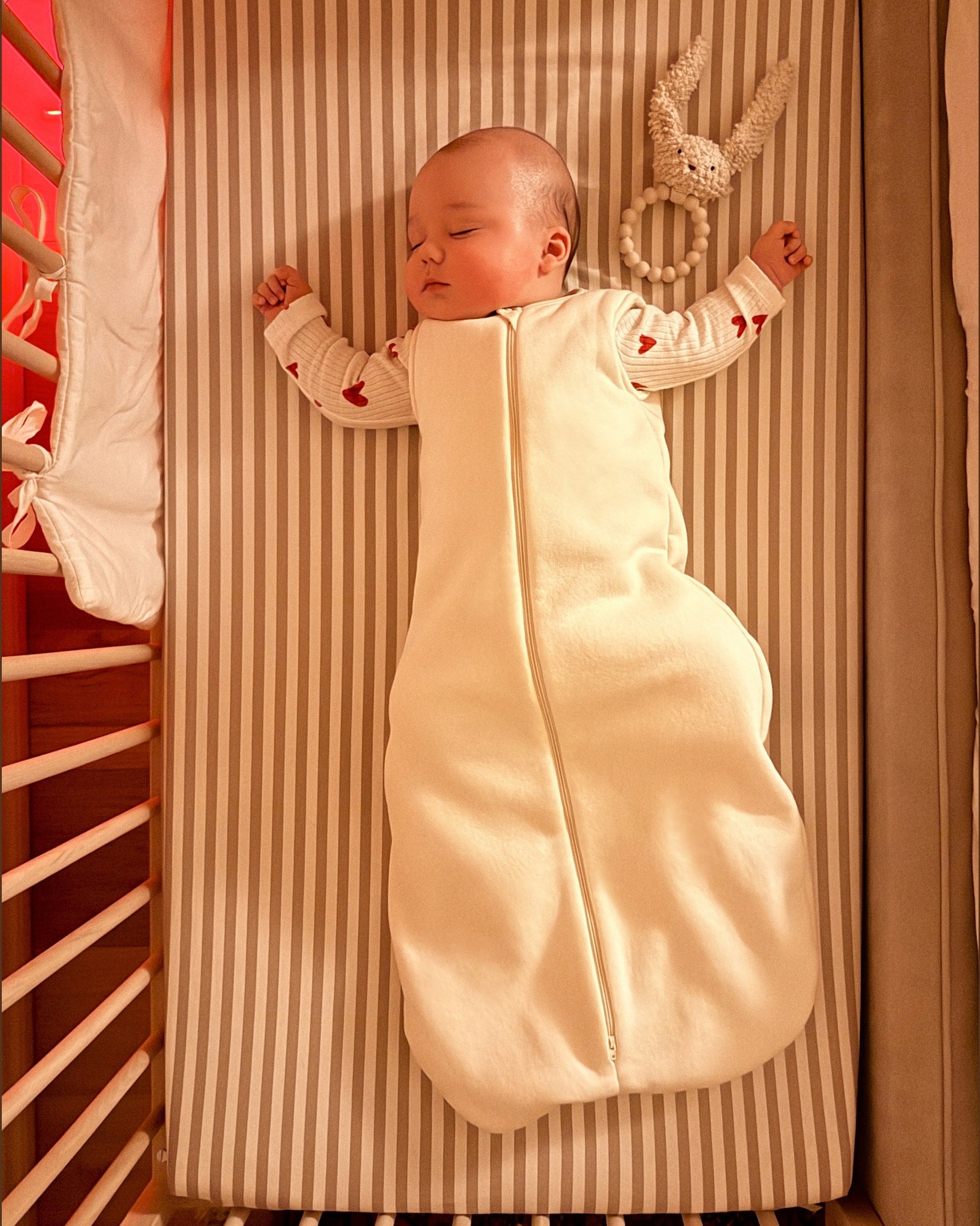 Baby Sleeping Bag 2.5 TOG – White, 6–24 Months