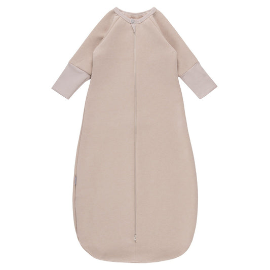 Beige babyslaapzak 1.0 TOG met lange mouwen voor baby's en peuters van 6 tot 24 maanden