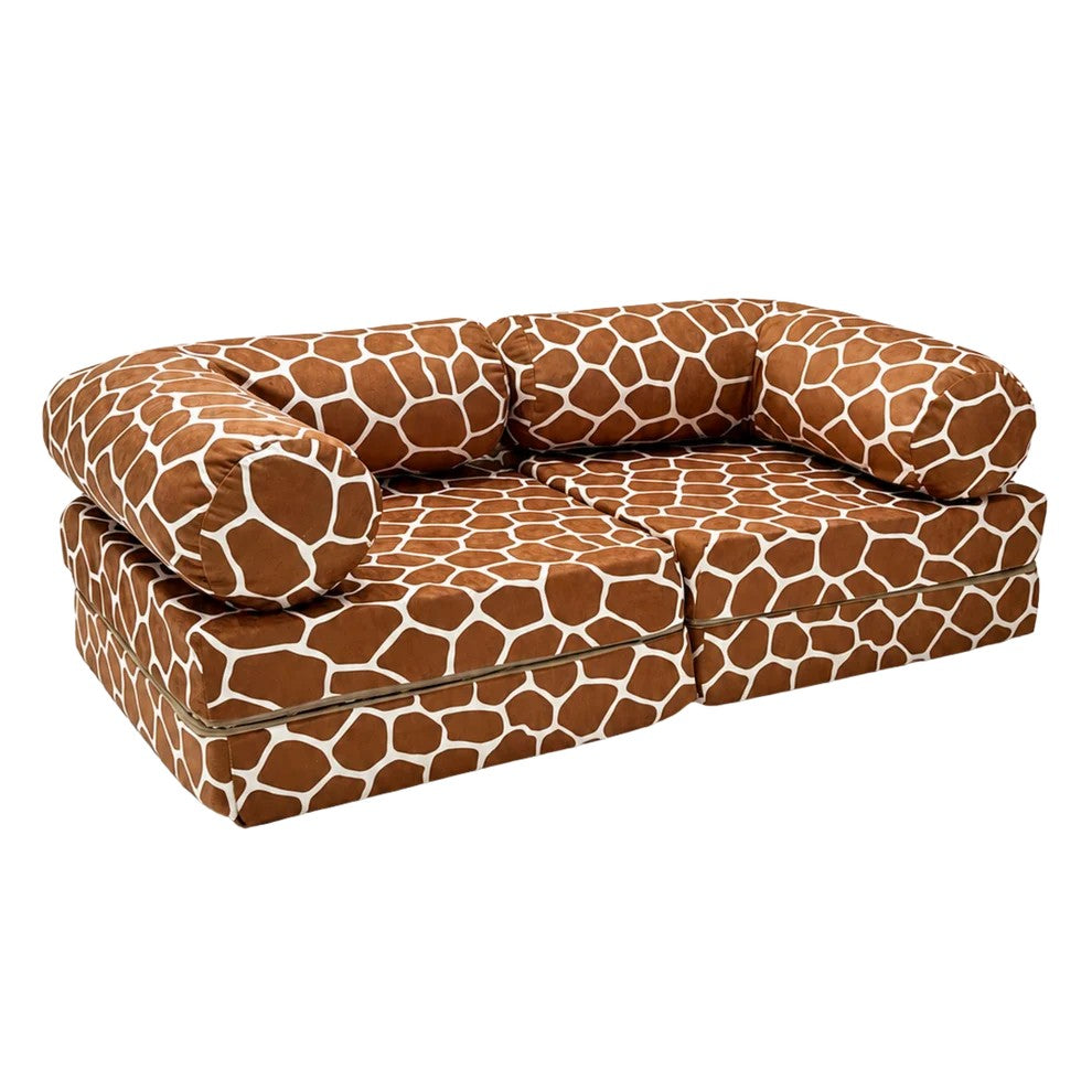 HoneyHug Giraffe modulaire speelbank voor kinderen met lage vorm en afgeronde zachte elementen