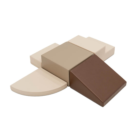 IGLU Soft Play 5 Foam Block Set Chocolate Dune Corner Climber zachte klim- en speelset met foam speelblokken