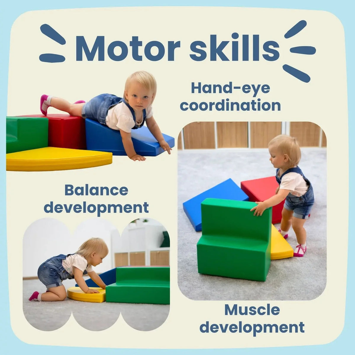 Soft Play Set Corner Climber - Earth Pastel