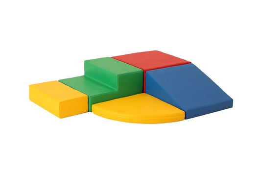 IGLU Soft Play 5 Foam Block Set Multi Color Corner Climber zachte foam klim- en speelset met kleurrijke speelblokken voor kinderen