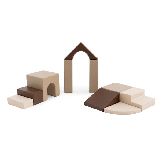 IGLU Soft Play 10 Foam Block Set Chocolate Factory Creativity zachte klim- en speelset met foam speelblokken