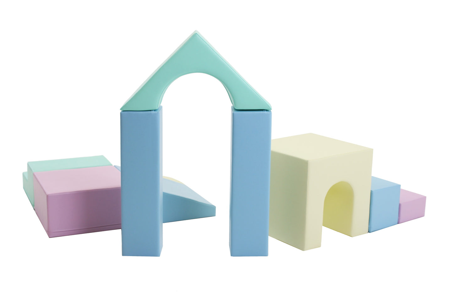 IGLU Soft Play 10 Foam Block Set Light Pastel Creativity zachte klim- en speelset met 10 foam speelblokken voor kinderen
