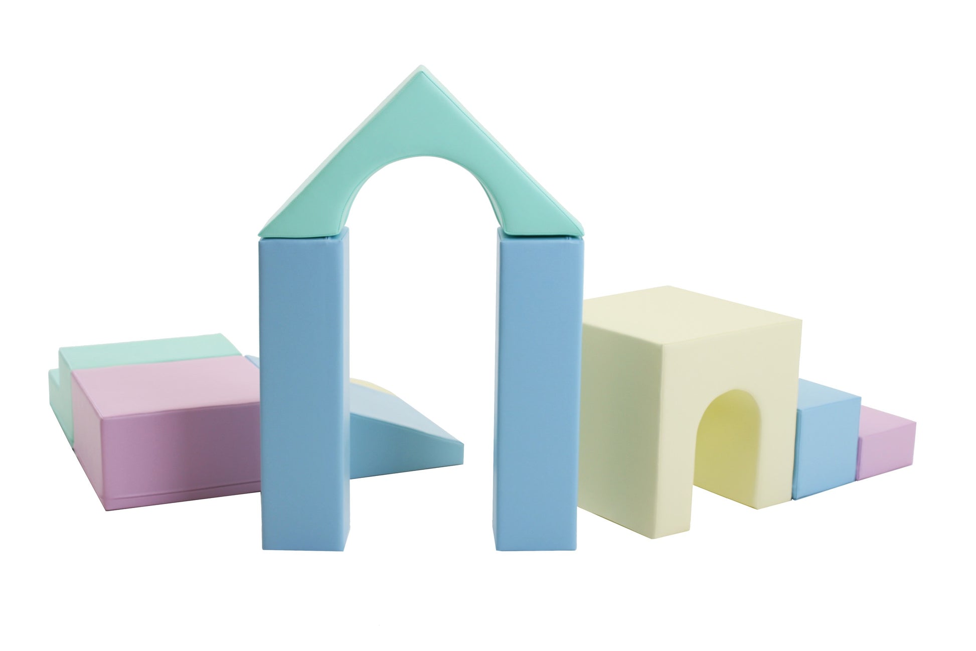 IGLU Soft Play 10 Foam Block Set Light Pastel Creativity zachte klim- en speelset met 10 foam speelblokken voor kinderen