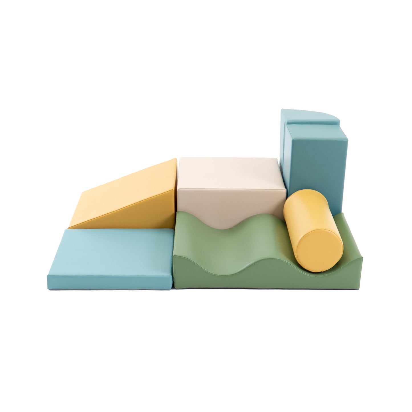 IGLU Soft Play 7 Foam Block Set Pastel Turquoise Discoverer zachte klim- en speelset met 7 foam speelblokken voor kinderen