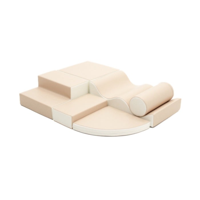 IGLU Soft Play 6 Foam Block Set Beige Explorer zachte klim- en speelset met 6 foam speelblokken