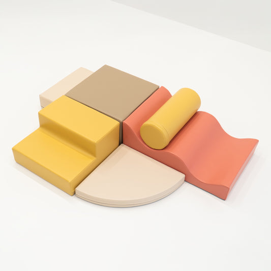 IGLU Soft Play 6 Foam Block Set Pastel Pink Explorer zachte klim- en speelset met foam speelblokken