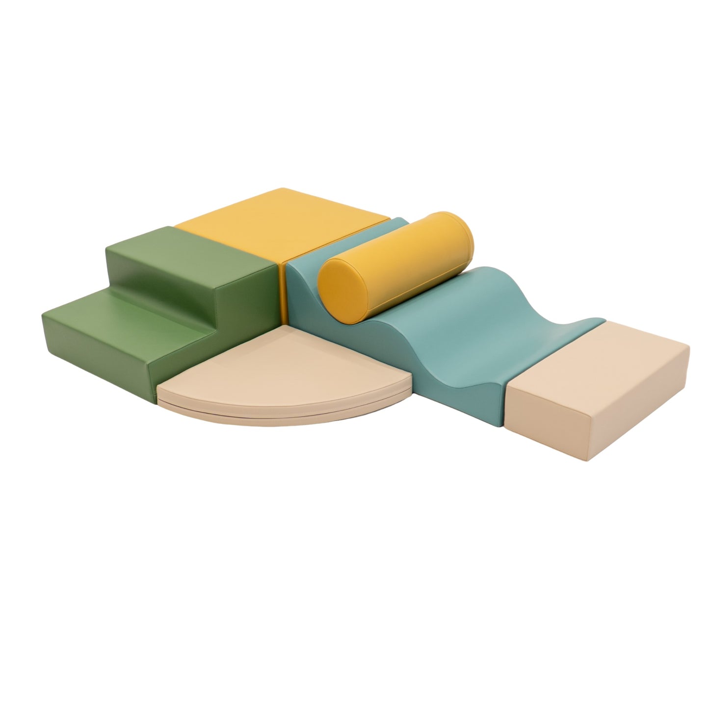 IGLU Soft Play 6 Foam Block Set Pastel Turquoise Explorer zachte klim- en speelset met foam speelblokken