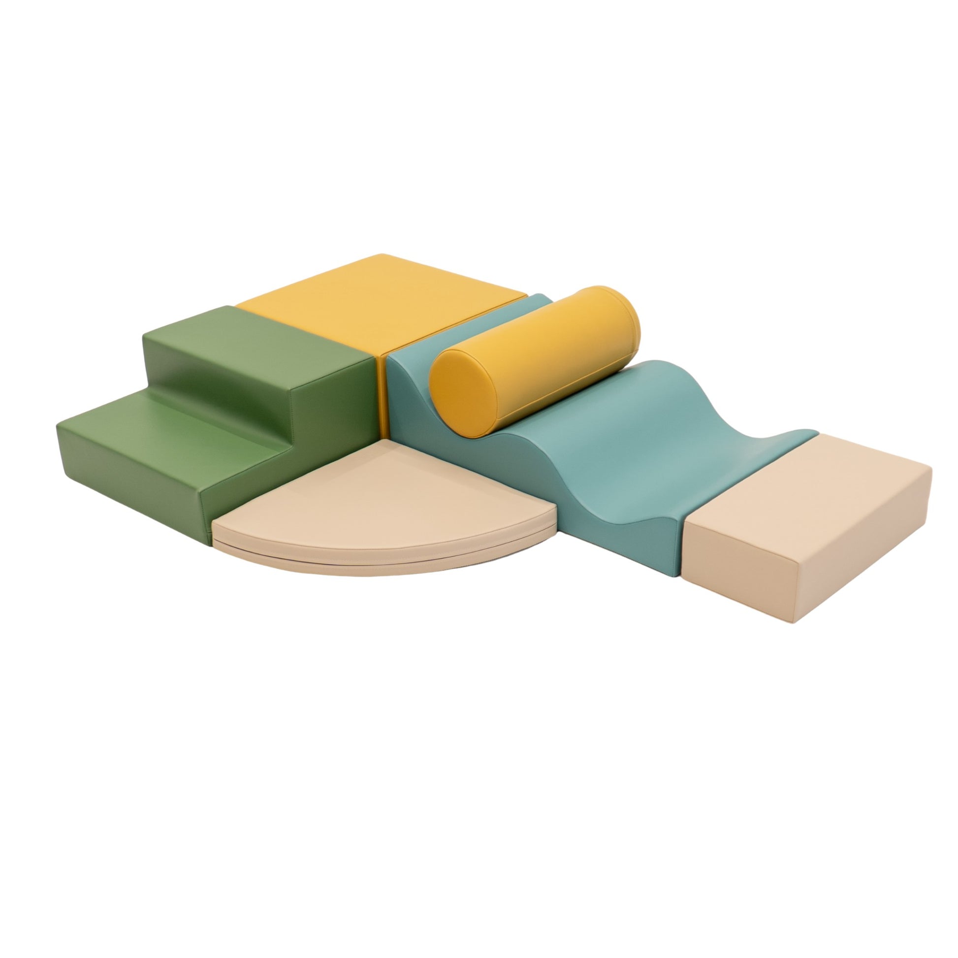 IGLU Soft Play 6 Foam Block Set Pastel Turquoise Explorer zachte klim- en speelset met foam speelblokken