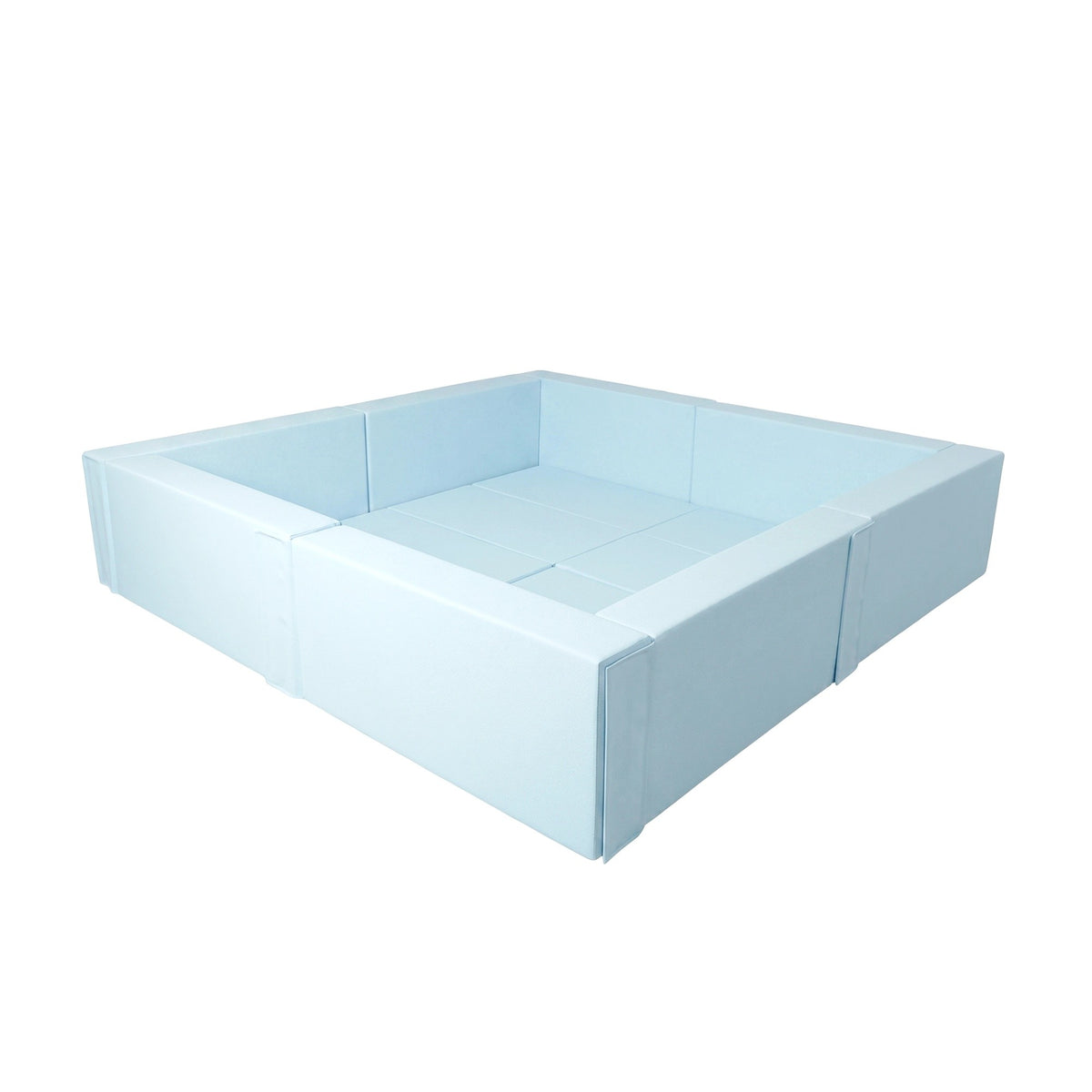IGLU Large Square Baby Blue soft play ballenbak 240 x 240 x 50 cm met zachte wanden en gevoerde bodem
