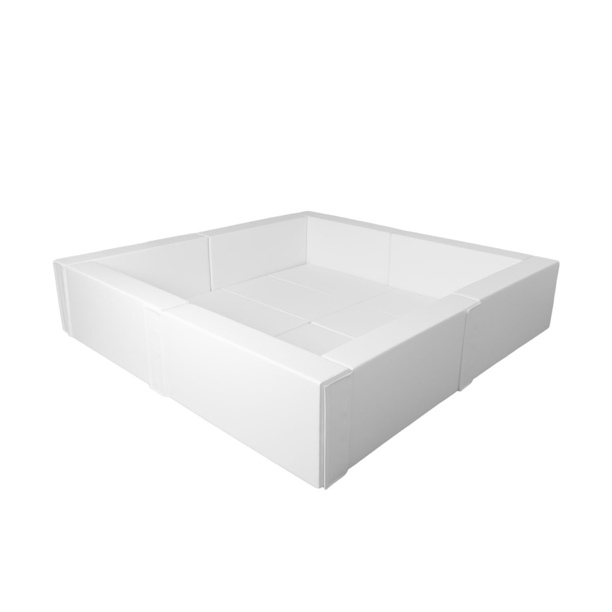 IGLU Large Square witte soft play ballenbak 240 x 240 x 50 cm met zachte wanden en gevoerde bodem