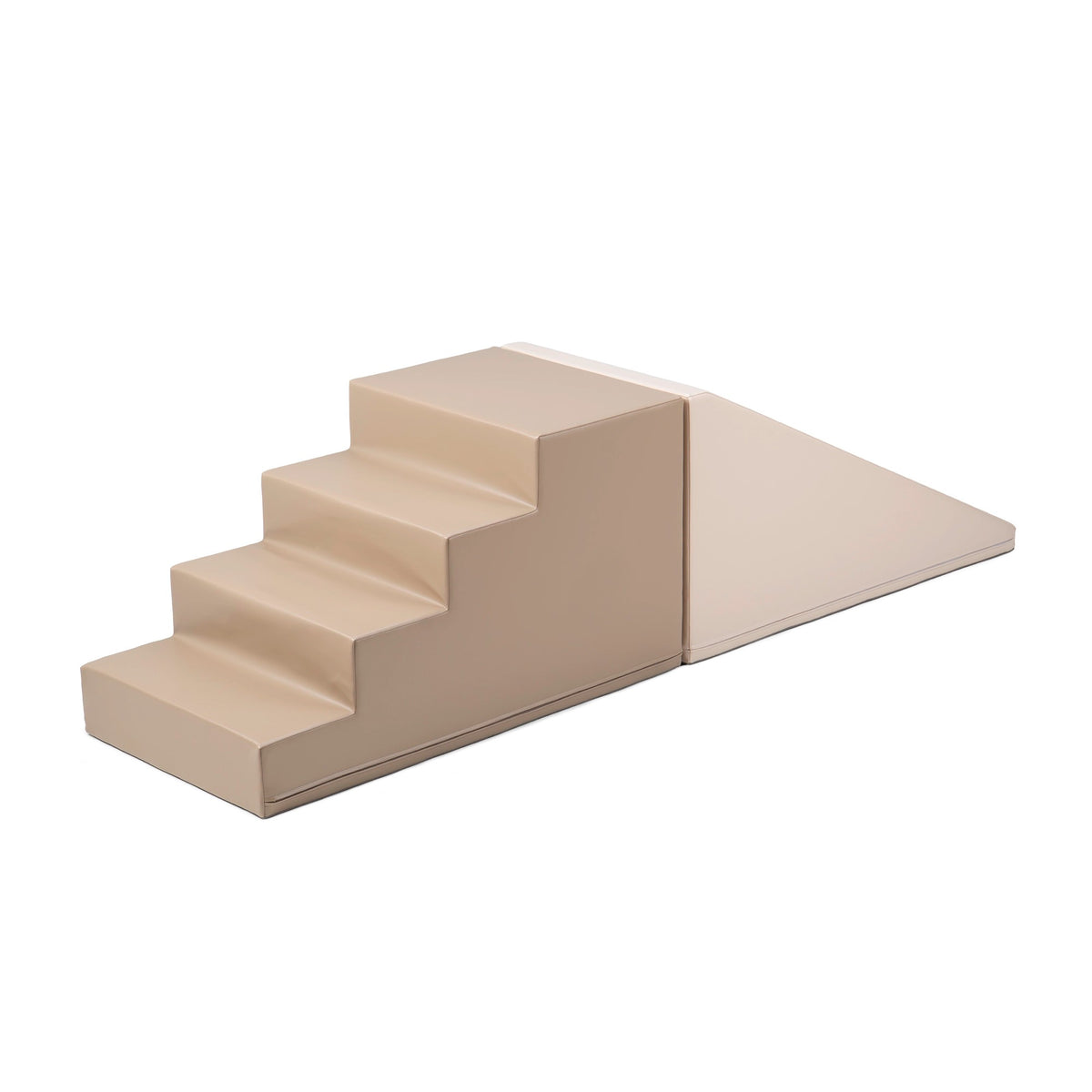 IGLU Mega Fun Slider Soft Play Set Beige / Grey Beige met trapvormig klimblok en lange glijhelling