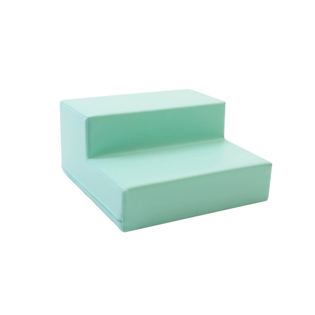 IGLU Mini Steps Soft Play Block Mint Green van 40 x 40 x 20 cm met trapvormige zachte treden