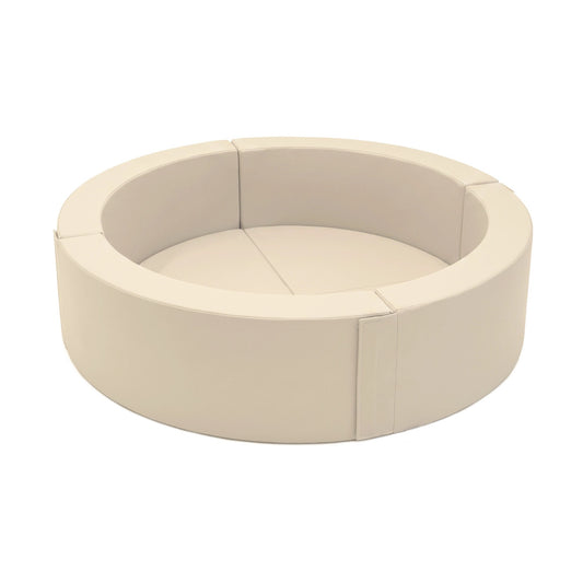 IGLU Round Soft Play ronde ballenbak Beige 158 x 40 cm met zachte wanden en gevoerde bodem