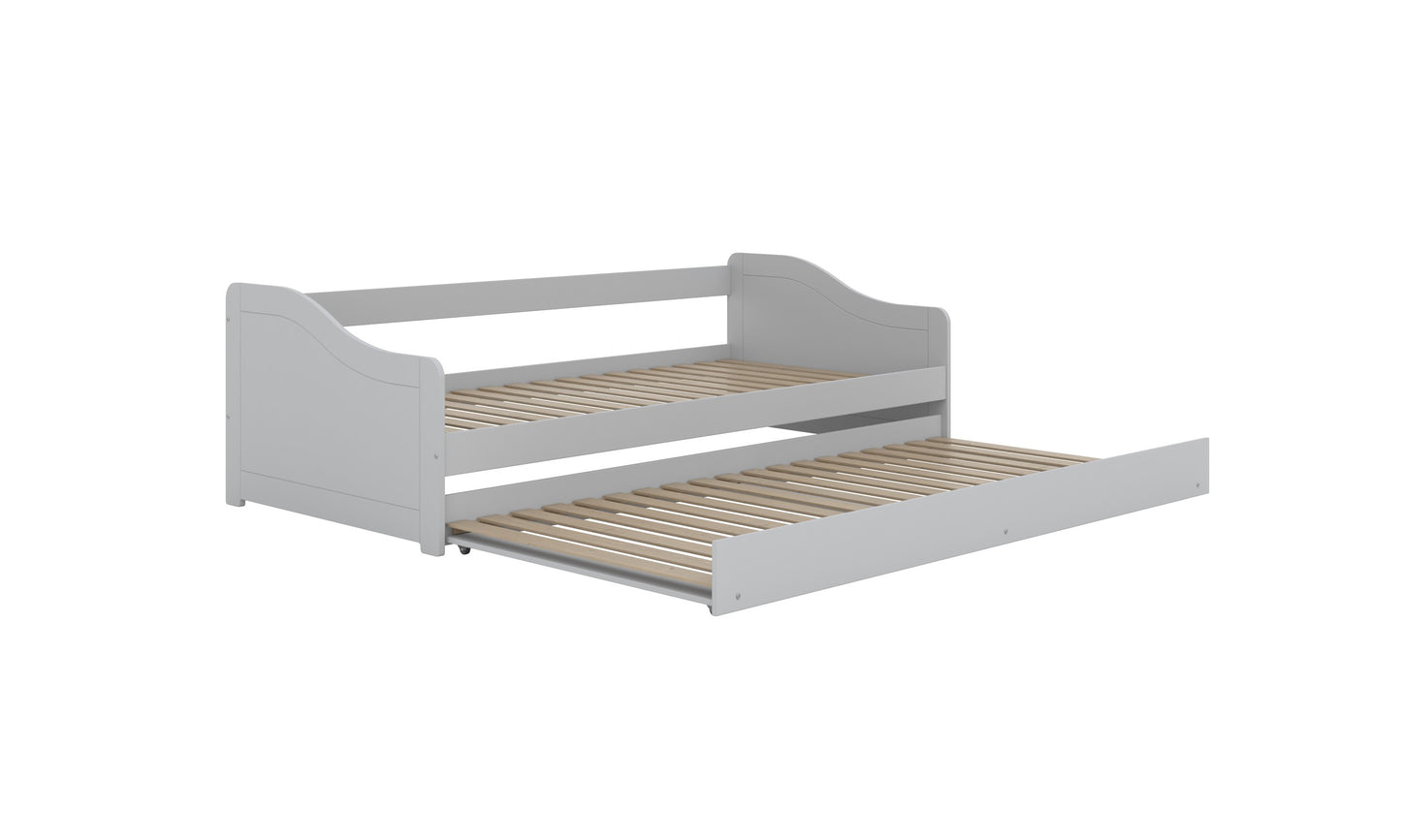 Kocot Kids Blanka kinderbed wit 90x200 met uitschuifbaar onderschuifbed voor extra slaapplaats