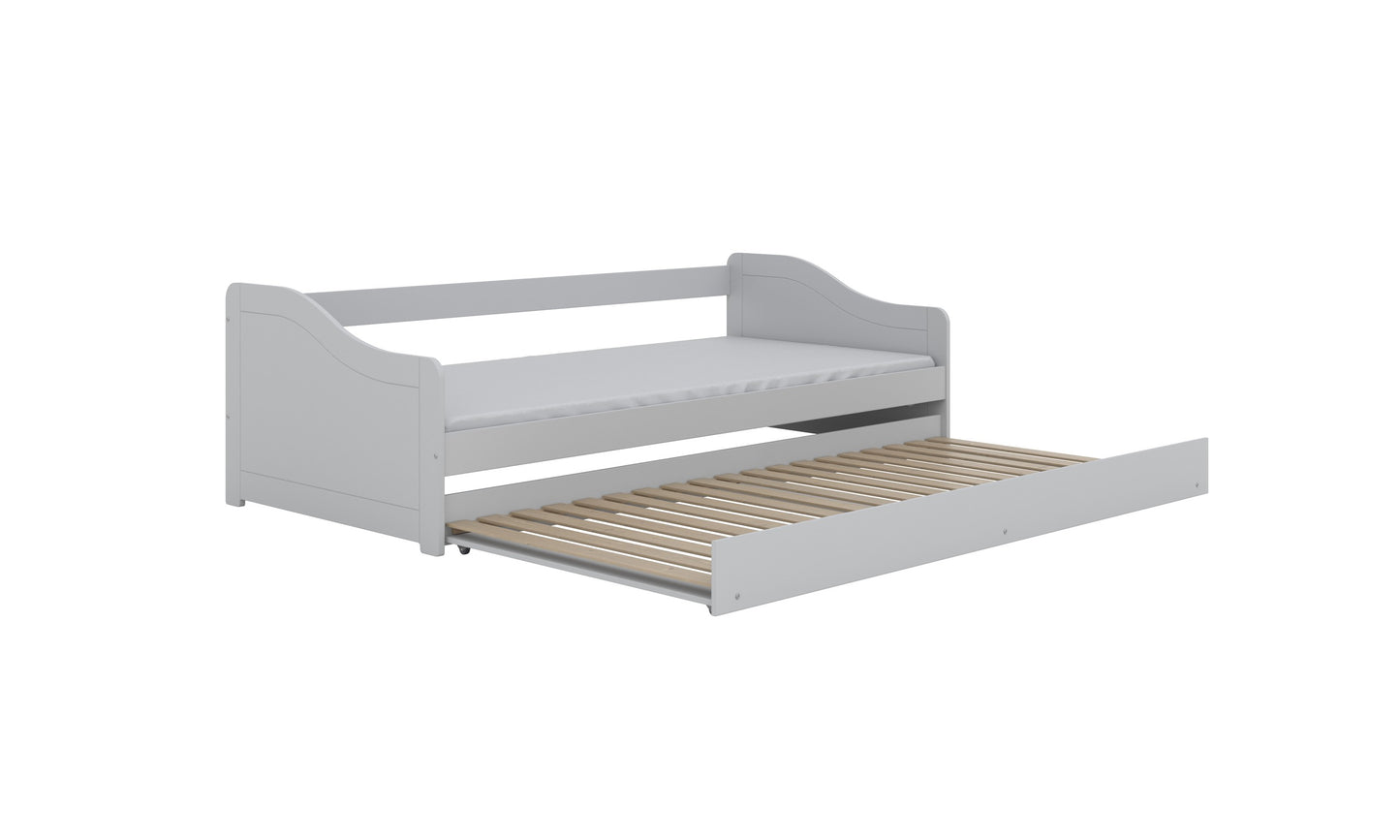 Kocot Kids Blanka kinderbed wit met uitschuifbaar onderschuifbed