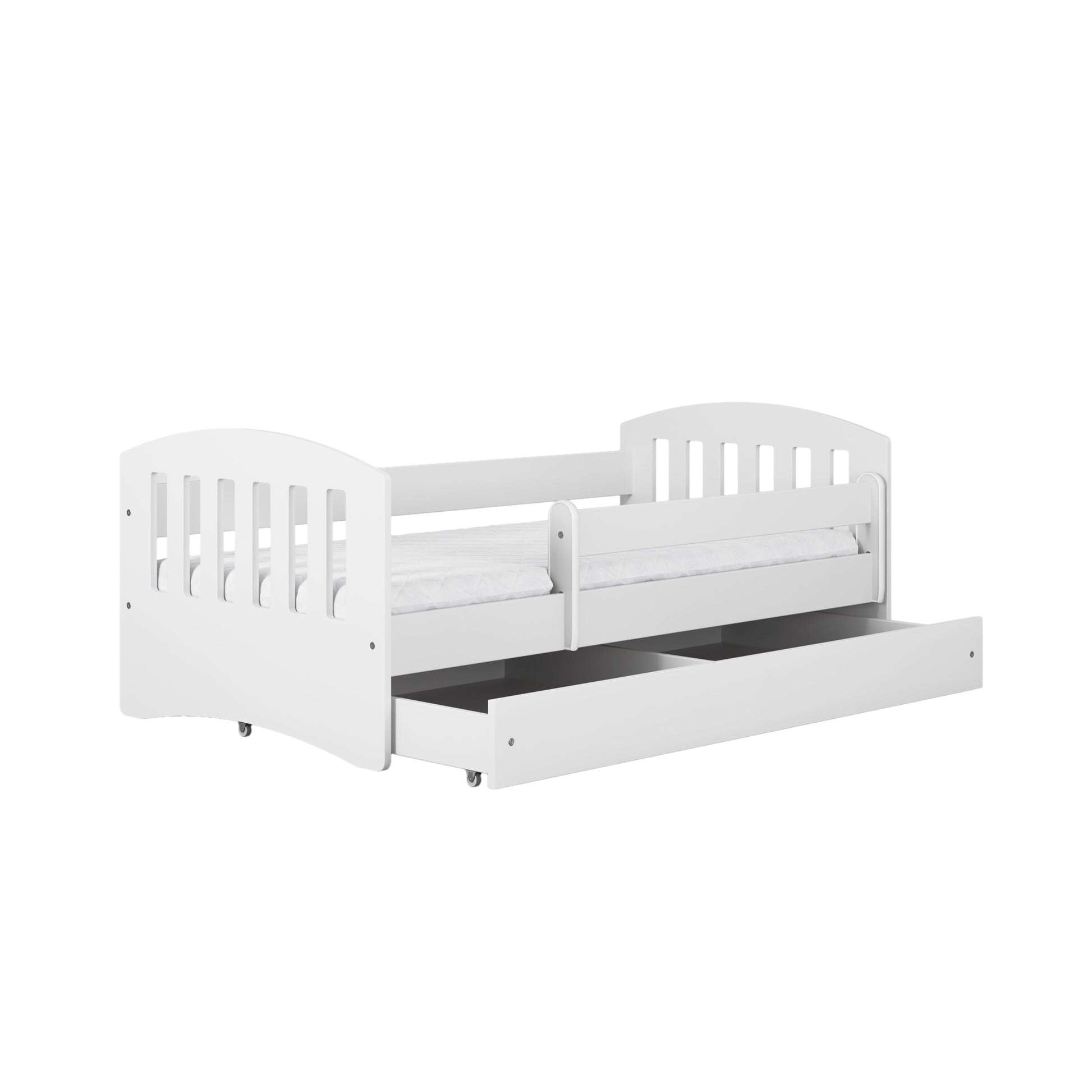 Kocot Kids Classic kinderbed wit met uitschuifbare opberglade