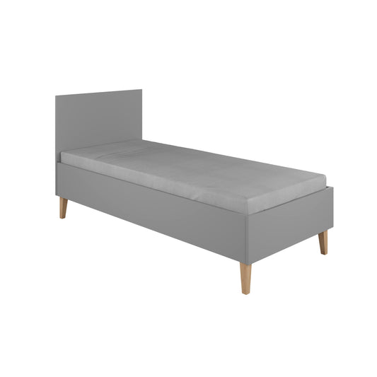 Kocot Kids Kubi kinderbed grijs 180x80 met eiken poten