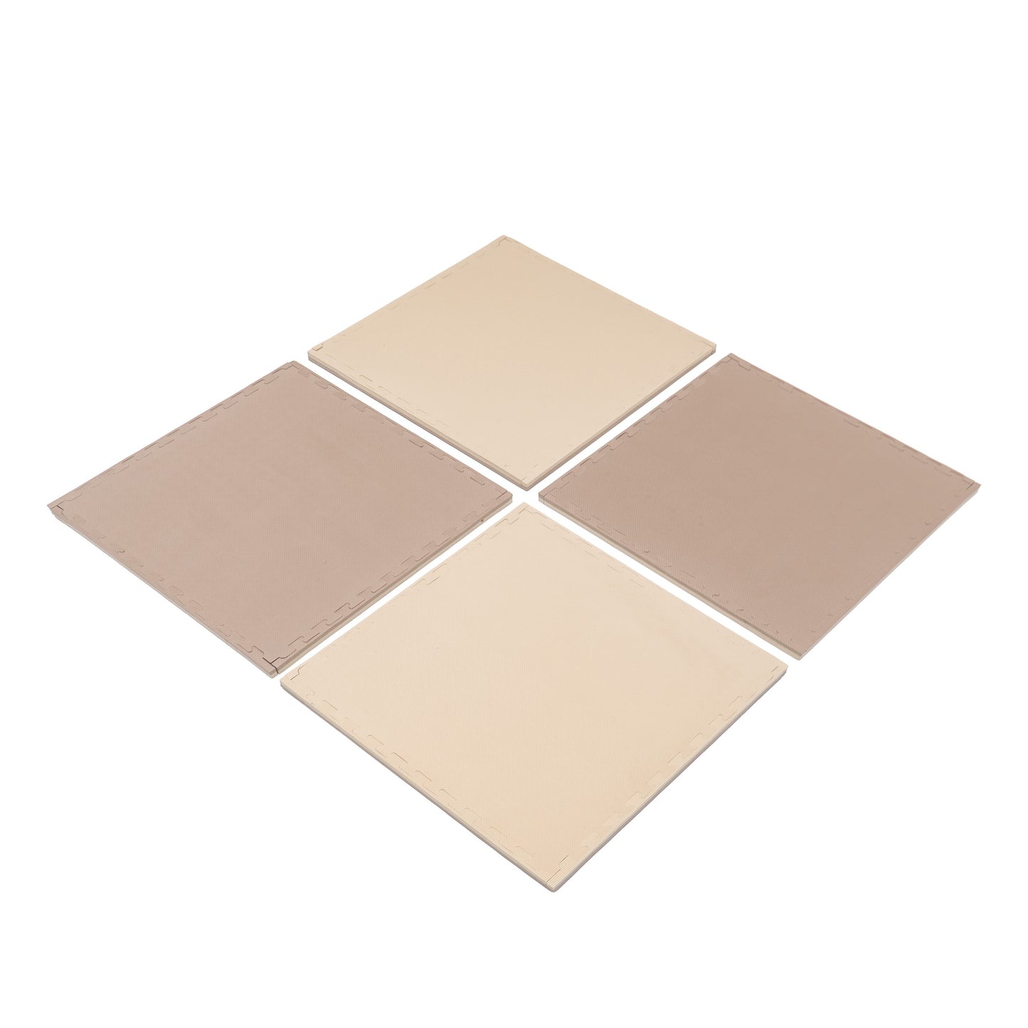 IGLU grote foam puzzelmat beige donker beige zachte EVA speelmat 180 x 180 cm voor kinderen